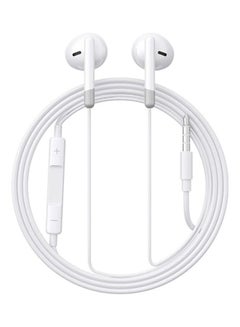 Wired Series Half In-Ear Wired Earphones With Microphone White
