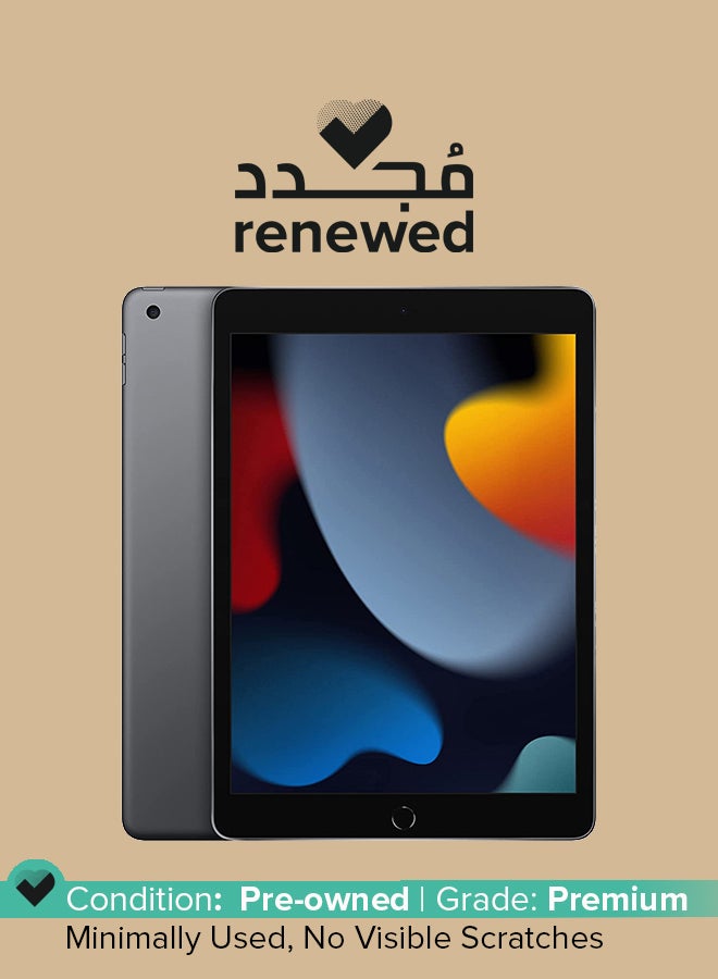 Apple Renewed - iPad 2021 (9th Gen) 10.2-Inch 64GB WiFi Space Gray With Facetime - Image 1
