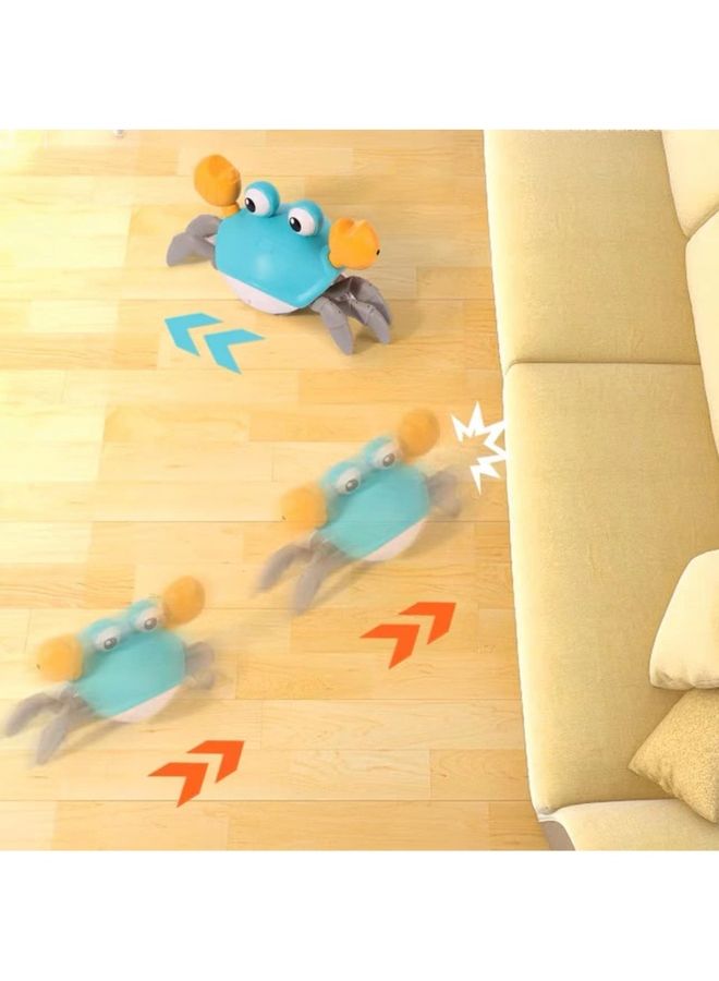 Electric Runaway Crab Crawling Baby Toy With Music And LED Light Up Toddler Interactive Learning Development Automatically Avoid Obstacles For Babies Toddlers Kids