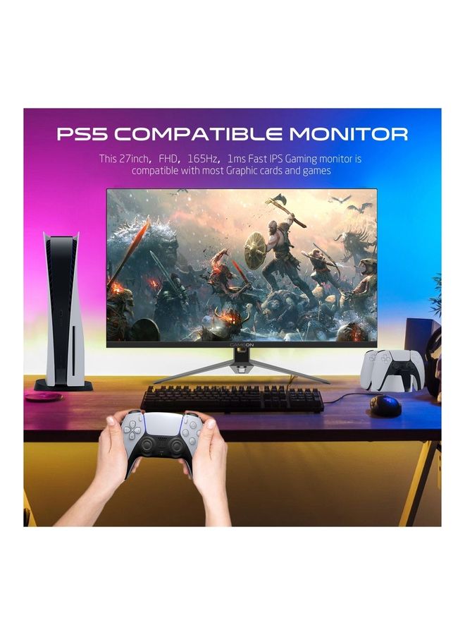 27 Inch Fhd 165Hz 1Ms Flat Ips Gaming Monitor Hdmi 2.1 Console Compatible Black 