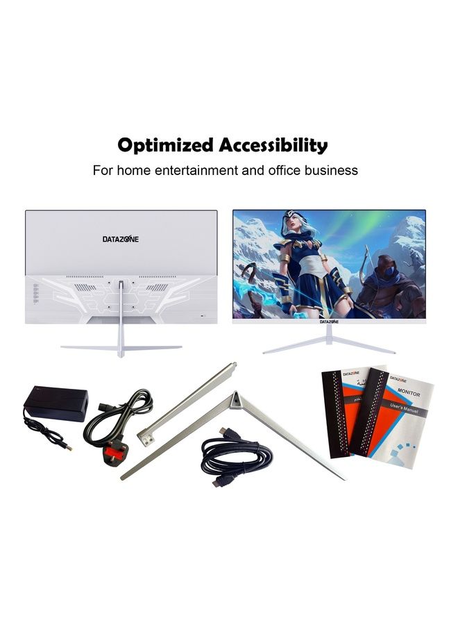 Datazone - 27 Inch Computer Monitor Wide Viewing IPS 1080P Full HD Ultra-Slim Frame Blue Light Eye Care Technology White - Image 1