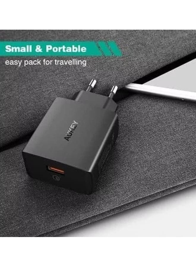 PA-T17 1 Port USB Charger Qualcomm Quick Charge 3.0 - Max Power Output 18W - Up to 4X faster than standard chargers - fully protect against over-current, overcharging and overheating Black - v1684746217/N53407747A_3