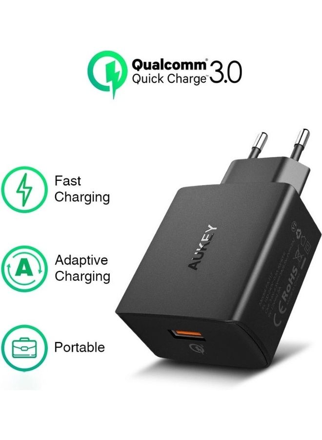 PA-T17 1 Port USB Charger Qualcomm Quick Charge 3.0 - Max Power Output 18W - Up to 4X faster than standard chargers - fully protect against over-current, overcharging and overheating Black - v1684746217/N53407747A_4