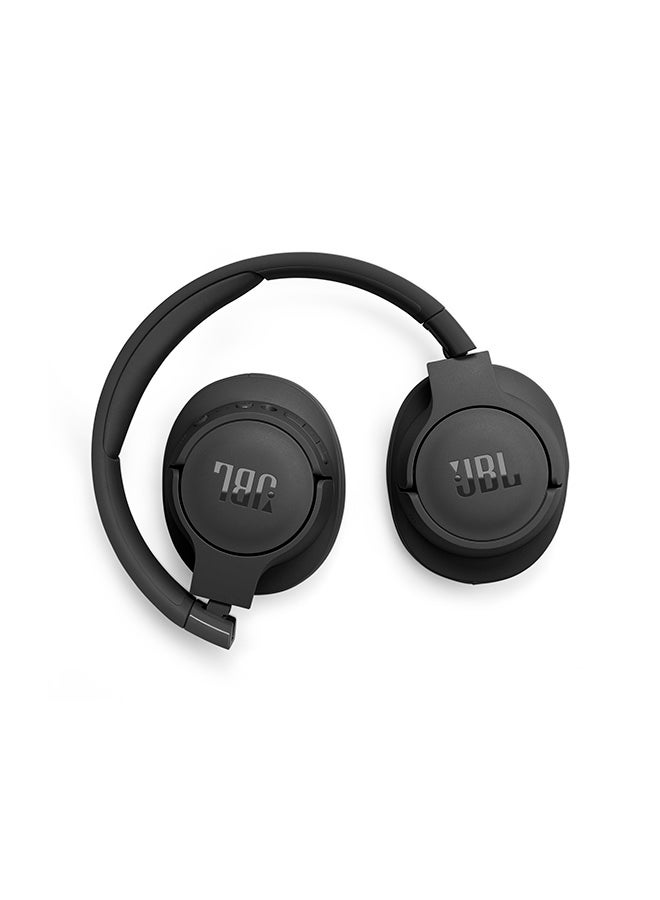 جي بي إل سماعات رأس لاسلكية فوق الأذن، خاصية إلغاء الضوضاء التكيفية مع تقنية بلوتوث محيطة ذكية 5.3 مع صوت Le Audio، مكالمات بدون استخدام اليدين بالإضافة إلى اتصال متعدد النقاط، خفيفة الوزن وقابلة للطي باللون الأسود - Image 3