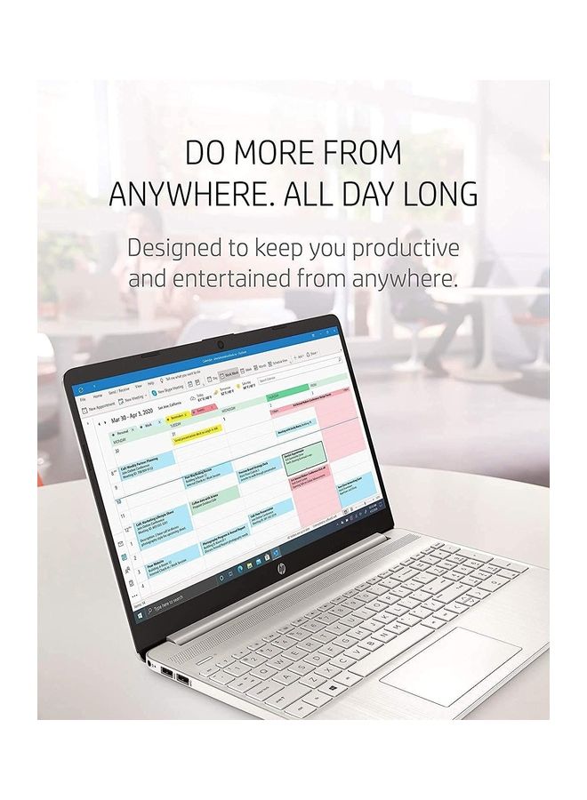 HP (Upgraded Version) Laptop With 15.6-Inch Display, Core i5-1135G7/32GB RAM/1TB SSD/Intel Iris Xe Graphics/Windows 11 With GM Accessories English/Arabic Silver  - Image 5