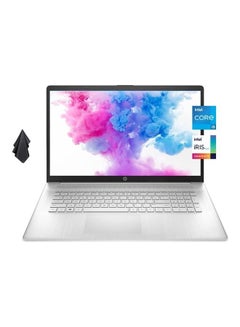 Laptop With 17.3-Inch Display, Core i5-1135G7/32GB RAM/1TB SSD/Intel Iris Xe Graphics/Windows 11 Home +Microfiber Cloth English/Arabic Silver