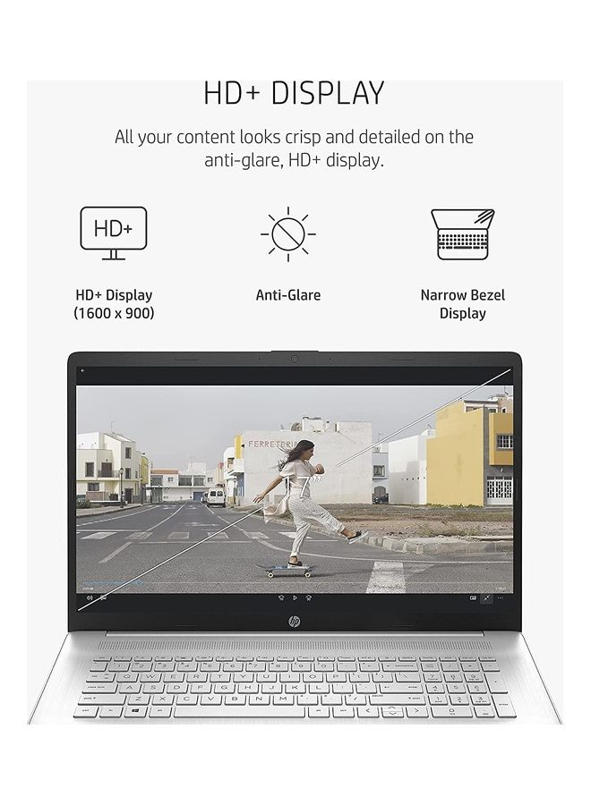 HP - Laptop With 17.3-Inch Display, Core i5-1135G7/32GB RAM/1TB SSD/Intel Iris Xe Graphics/Windows 11 Home +Microfiber Cloth English/Arabic Silver - Image 1