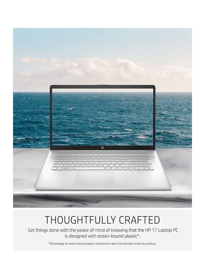 HP - Laptop With 17.3-Inch Display, Core i5-1135G7/32GB RAM/1TB SSD/Intel Iris Xe Graphics/Windows 11 Home +Microfiber Cloth English/Arabic Silver - Image 1