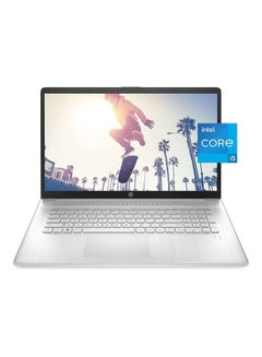HP 17-cn0020nr (Upgraded Version) Laptop With 17.3-Inch Display, Core i5-1135G7/8GB RAM/512GB SSD/Intel Iris Xe Graphics/Windows 10 Home English/Arabic Silver  - Image 1