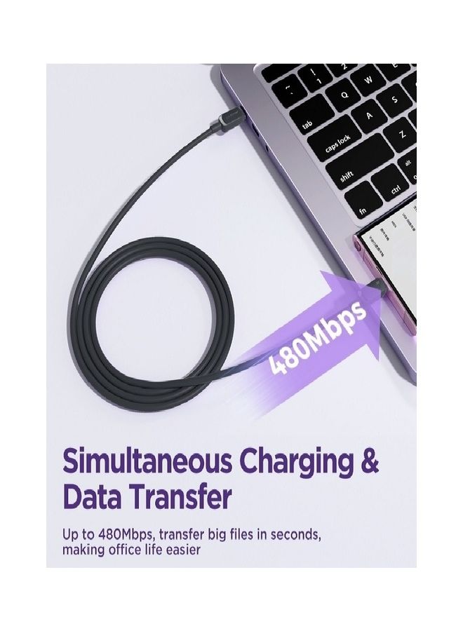 جوي روم كابل شحن سريع 100 واط من USB C إلى USB C متوافق مع Ipad Mini 6 وMacbook Pro 2021 مقاس 14 و16 بوصة وMacbook Air وIpad Pro مقاس 12.9 بوصة وSamsung S23 Plus وHuawei P40 وما إلى ذلك - Image 5