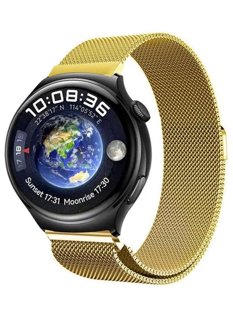 22mm Metal Milanese Watchband Compatible With Huawei 4 4 Pro Gold