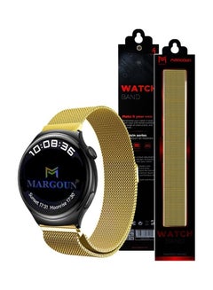 MARGOUN 22mm Metal Milanese Watchband Compatible With Huawei 4 4 Pro Gold  - Image 3