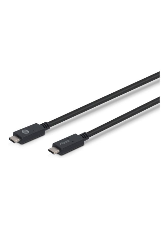 HP Type-C To Type-C Cable PD 1M 60W Black - Image 1