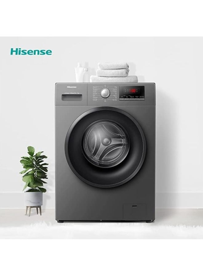 Hisense - 7 Kg Front Load Washing Machine 1200 RPM 7 kg WFVB7012MT Titanium - Image 1