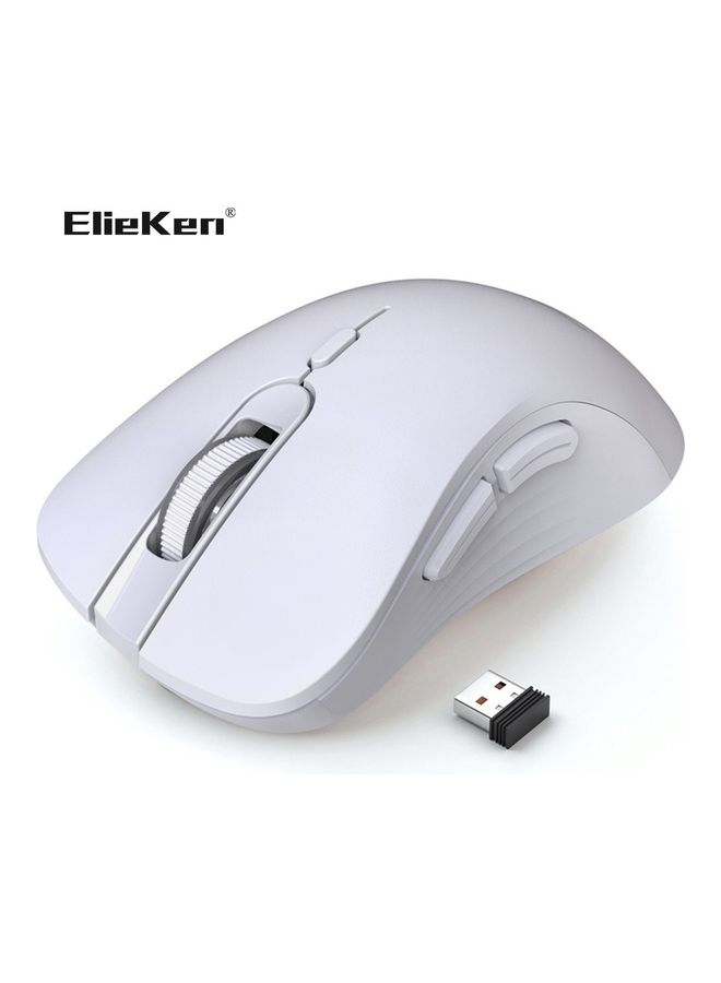Wireless Mouse 2.4G 6 Buttons Design With Usb Receiver And Mice For Pc Laptop Desktop White