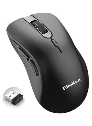 Wireless Mouse 2.4G 6 Button Design With Usb Receiver 3200 Dpi Mice For Pc Laptop Desktop Black - v1684834524/N53408091A_1