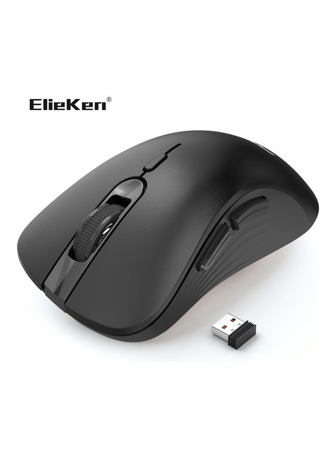 Wireless Mouse 2.4G 6 Button Design With Usb Receiver 3200 Dpi Mice For Pc Laptop Desktop Black