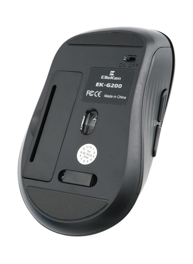 Wireless Mouse 2.4G 6 Button Design With Usb Receiver 3200 Dpi Mice For Pc Laptop Desktop Black