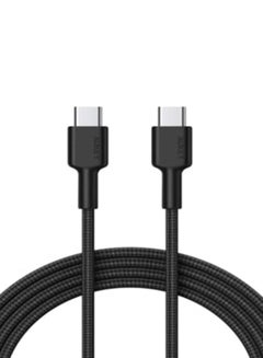 Aukey PD Nylon Braided USB-C To USB-C Cable 0.9M CD45 Black  - Image 1