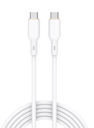 100W PD Silicone USB-C To USB-C Cable 1M SCC101 White - v1684834952/N53384455A_1