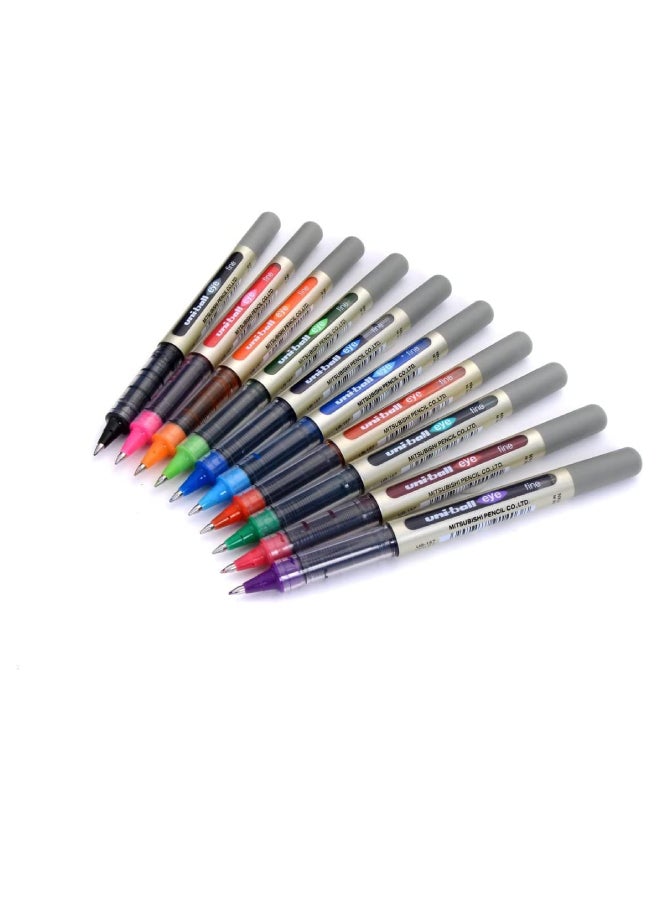 10-Piece Eye Fine Rollerball Pen Multicolour - v1684844630/N28530673A_9