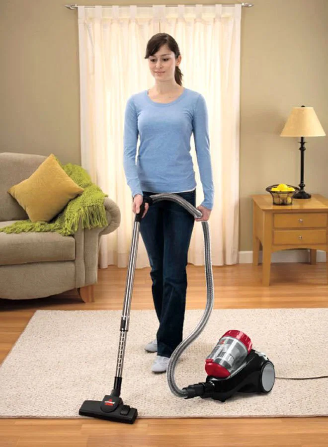 Bissell Canister CleanView Multicyclonic Vacuum Cleaner: Versatile Cleaning for Carpets and Hard Floors, Interchangeable Onboard Tools, Advanced Cyclone Technology, Multi-Level Filtration - Ideal for Carpets and Hard Floors 2.2 ml 2000 W 1994K Red/Grey/Black