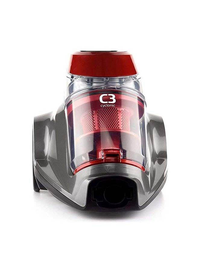 Bissell - C3 Canister Vacuum Cleaner: Powerful Suction for Deep Cleaning, Versatile Floor Cleaning, One-Click Tool System, Onboard Tools, Advanced Cyclone Technology for Carpets and Hard Floors 2.5 ml 350 W 1229K Black/Red - Image 1