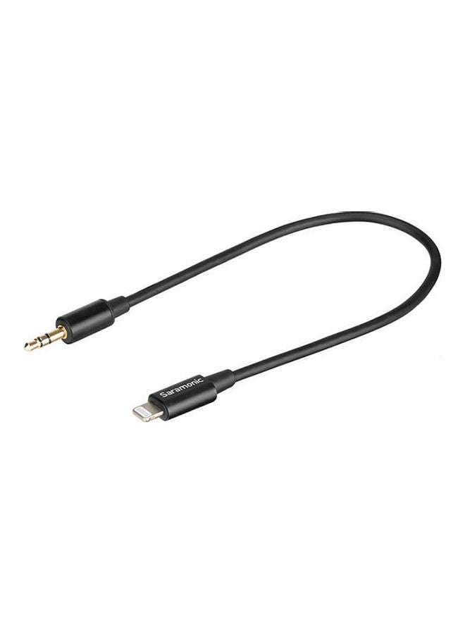 Omnidirectional Lavalier Microphone With Lightning Connector For Ios Devices Lavmicro U1B Black