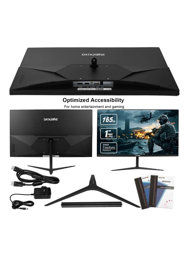 Datazone Gaming Monitor 165Hz, 27-Inch FHD, IPS, 1MS MPRT ,AMD FreeSync, Frameless design Black  - Image 4
