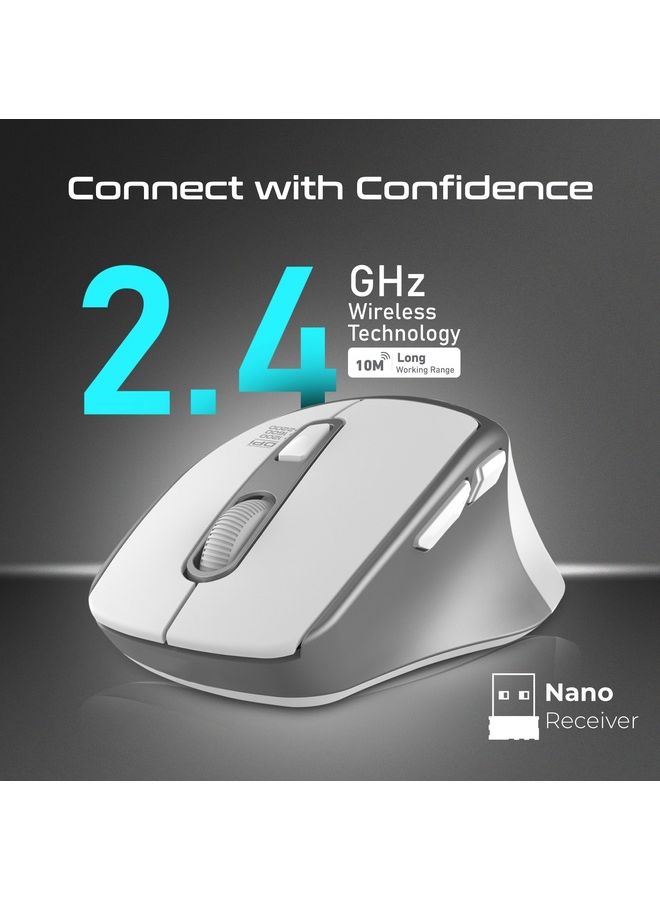 PROMATE Wireless Silent Mouse White  - Image 4