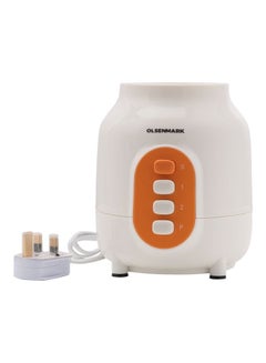 Olsenmark 3-IN-1 Blender- Stainless Steel blades  | Transparent Unbreakable PC Glass Jars with Stainless Steel Blades for Blending, Grinding and Mincing| 2 Speed with Pulse Function| Sa 450 W OMSB7005 White and Orange  - Image 3