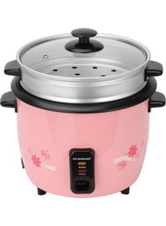 Olsenmark 3 In 1 Rice Cooker - Keep Warm Function - Detachable Power Cord - Water level Indicator - Steam Tray ,Rice Scoop & Measuring Cup - One Touch Operation 1.8 L 700 W OMRC2351 Pink/Black  - Image 3