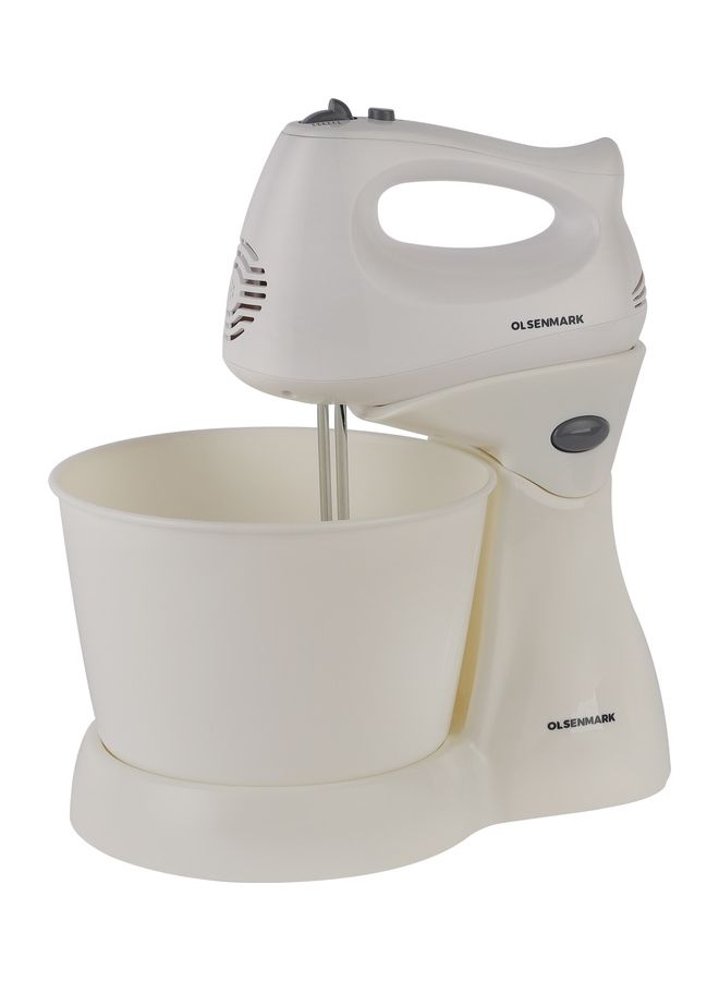 Olsenmark - Stand Mixer with 2.5L Bowl, 5 Speed Settings | with Turbo Function | Electric Kitchen Mixer With 2 Dough Hook | 2 Beater 200 W OMSM2465 white - Image 1