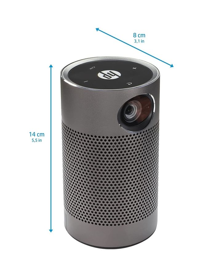 HP - Mp250 Wvga 854 x 480P 250 Lumens Auto Focus Keystone Correction Up To 80 Inch Con Rat 1000:1 6W Spk Bt Wifi Android 8.1 Wireless Projection MP250 Space Grey - Image 1