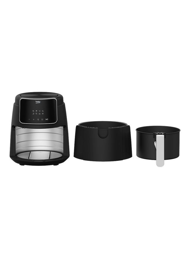 Beko - Air Fryer Digital control panel, Present Defrost, French Fries, Chicken Wings, Steak, Shrimp, Fish, Cake, Air Drying Functions 3.9 L 1500 W FRL 2244B Black - Image 1