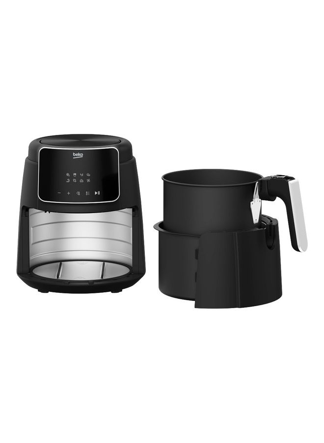 Beko - Air Fryer Digital control panel, Present Defrost, French Fries, Chicken Wings, Steak, Shrimp, Fish, Cake, Air Drying Functions 3.9 L 1500 W FRL 2244B Black - Image 1