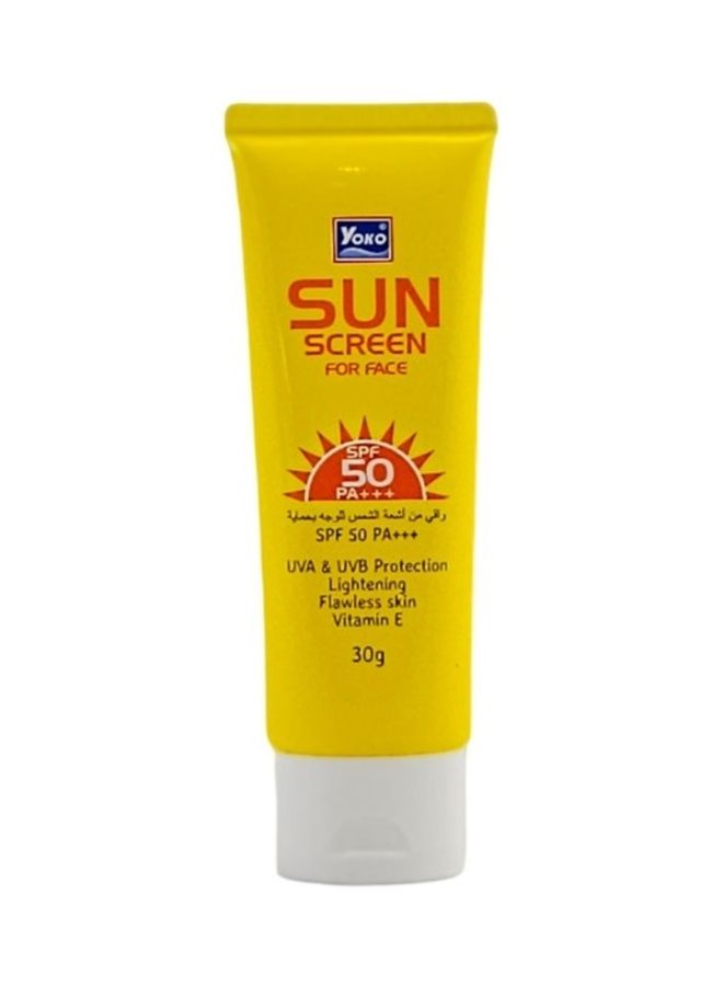 YOKO SPF 50 Sunscreen Cream For Face 30grams - Image 1