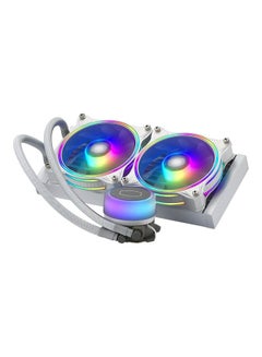 COOLER MASTER Master Liquid ML240 Illusion ARGB Close Loop AIO CPU Liquid Cooler Translucent Dome 240Mm Radiator MF120 Halo PWM AMD Ryzen AM5 AM4 Intel LGA1700 1200 White  - Image 1