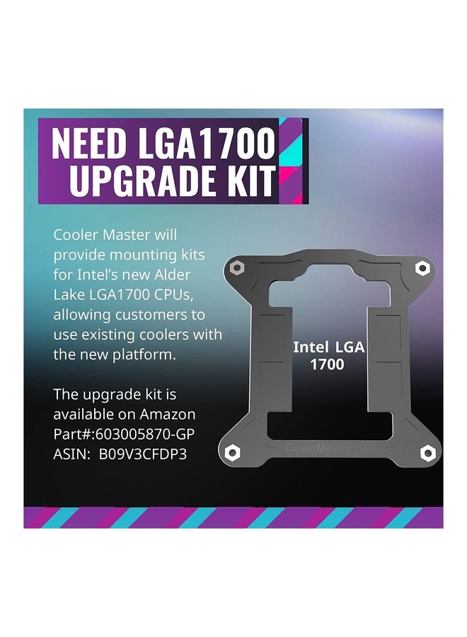 COOLER MASTER - Master Liquid ML240 Illusion ARGB Close Loop AIO CPU Liquid Cooler Translucent Dome 240Mm Radiator MF120 Halo PWM AMD Ryzen AM5 AM4 Intel LGA1700 1200 White - Image 1