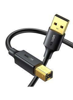 Ugreen Printer Cable USB 2.0 A-Male To B-Male Cord High Speed Scanner Cord Compatible with HP/ Cannon/ Brother/ Samsung/ Dell/ Epson/ Lexmark/ Xerox/ Piano/ Dac -1.5M Black  - Image 1