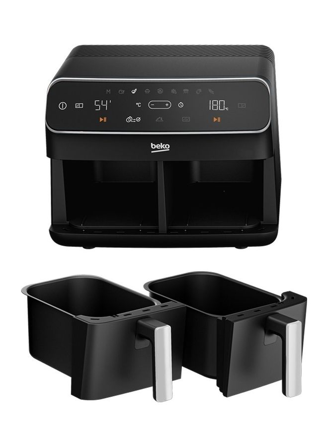 Beko Air Fryer Wide Touch Screen, 9 Functions Including Defrost, Reheat, Dehydrate, Air Broil, Bake, Roast, Rotisserie, Grill 8.5 L 2400 W FRL 5388B Black  - Image 5