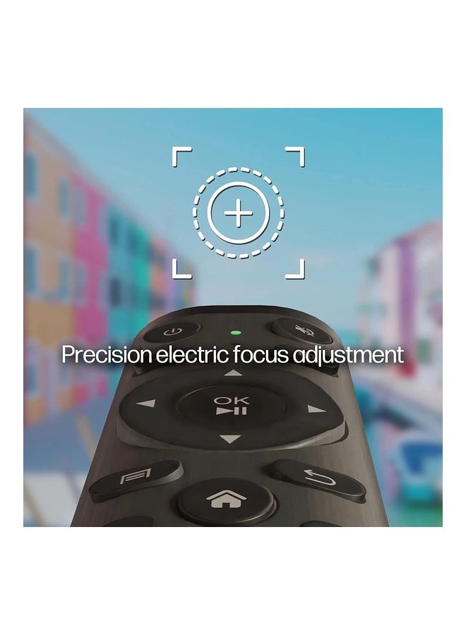 HP - Led Projector System 200 Lum 80 Inch Screen Size Fhd 6W Built In Speakers With Roku Express Plus 84 Inches Screen CC200 Bundle White - Image 1