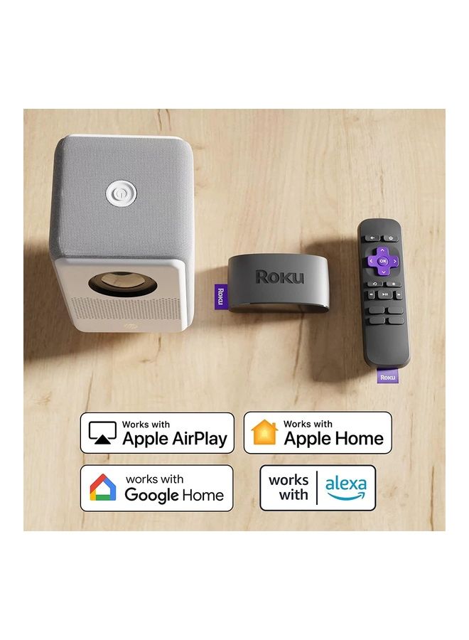 HP - Led Projector System 200 Lum 80 Inch Screen Size Fhd 6W Built In Speakers With Roku Express Plus 84 Inches Screen CC200 Bundle White - Image 1