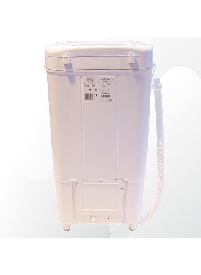 Nobel - 7 Kg Single Tub Washing Machine With 320W Rated Power, 2 Wash Programs, Transparent Washbin Cover, Removable Lid, 15-Min Timer, 3 Star Pulsator, Compact Design, Energy Efficient 7 kg NWM890 White - Image 1