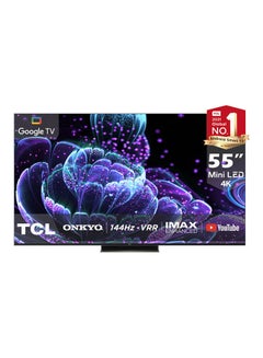 55-Inch 4K Mini LED Google TV 55C835 Black