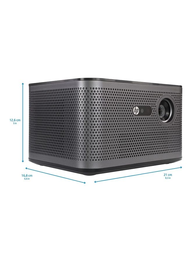 HP - Fhd Lumens Auto Focus Ti Dlp Led Wireless Projection 10W Spk Bt Up To 100 Inch Display Con Rat 1500:1 Keystone Correction MP2000 PRO Space Grey - Image 1