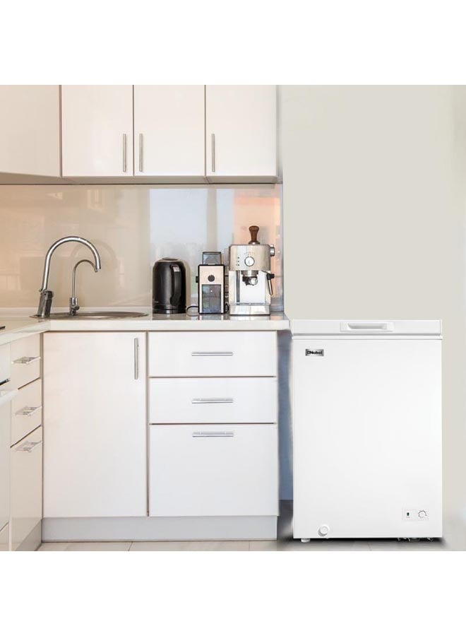 Single 100L Door Freezer Mechanical Control, Temperature Control, Fast Freezing, Inner Light, Aluminum Interior, Lock & Key, R600A Refrigerant 100 L 408 kW NCF150 White