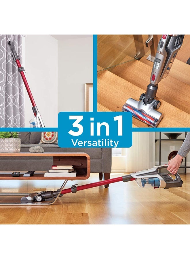 BLACK+DECKER - 3-In-1 Cordless Upright Stick Vacuum Cleaner 0.5 L 43.2 W BHFE620J-GB Red/Grey/Silver - Image 1