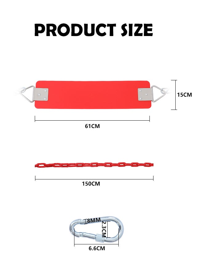 Fancy EVA Swing Seat With Chain And Quick Link Hooks 61x15x150cm