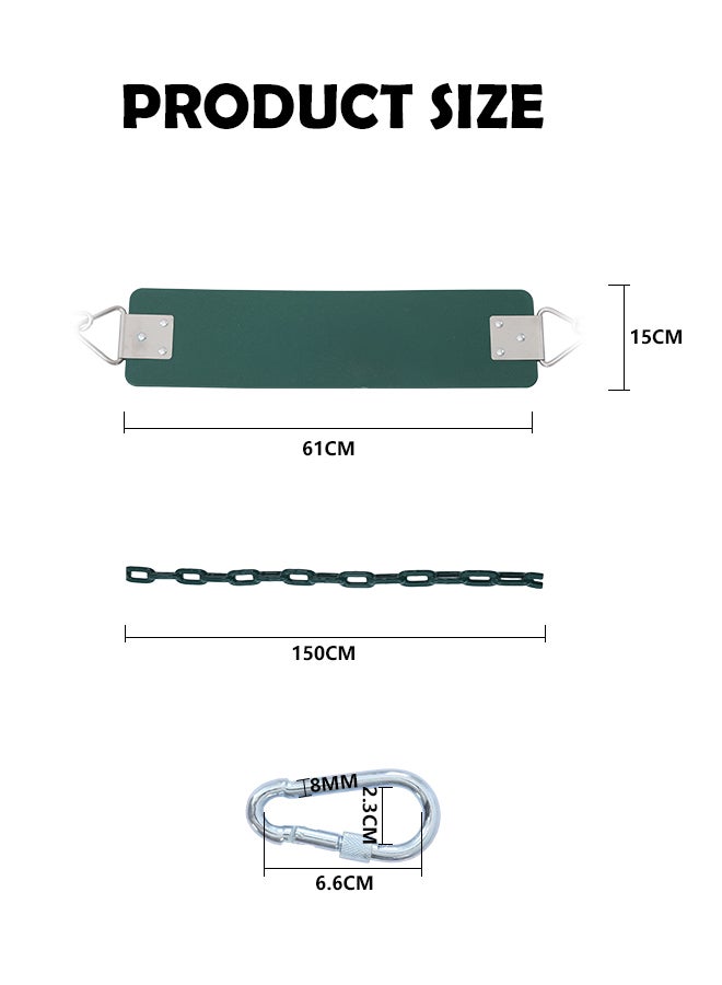 XIANGYU - Heavy Duty Swing Seat With Chain And Hooks 61x15x150cm - Image 1